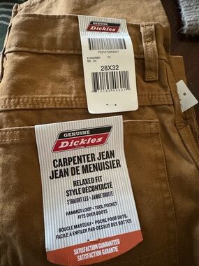 NEW Dickies Canvas Carpenter Pants in Tan